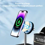 CO9 15W 5 in 1 Multifunctional Wireless Charger Bedside Clock Lamp, 5 in 1 - Image 5