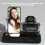 CO9 15W 5 in 1 Multifunctional Wireless Charger Bedside Clock Lamp, 5 in 1 - Image 6