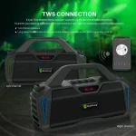 NewRixing NR6011 20W Portable Wireless Bluetooth Speaker TWS Subwoofer, NR6011 - Image 4