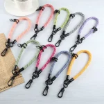 Universal Phone Diagonal Pattern Short Wrist Lanyard - Image 2