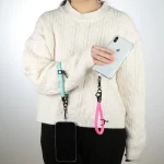 Universal Mobile Phone Solid Color Short Wrist Lanyard - Image 5