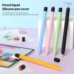 Retro Pencil Style Liquid Silicone Stylus Case, For Apple Pencil 1 - Image 3