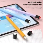 Retro Pencil Style Liquid Silicone Stylus Case, For Apple Pencil 1 - Image 4