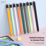 Retro Pencil Style Liquid Silicone Stylus Case, For Apple Pencil 1 - Image 6