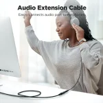 JOYROOM SY-A09 Transsion Series 3.5mm to 3.5mm Female AUX Audio Adapter Cable, Length: 1.2m, SY-A09 - Image 4