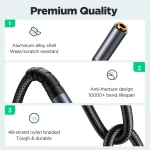 JOYROOM SY-A09 Transsion Series 3.5mm to 3.5mm Female AUX Audio Adapter Cable, Length: 1.2m, SY-A09 - Image 5