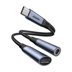 JOYROOM SY-C02 2 in 1 USB-C/Type-C to 3.5mm+USB-C/Type-C Audio Adapter Cable, SY-C02