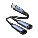 JOYROOM SY-C03 2 in 1 USB-C/Type-C to Dual USB-C/Type-C Audio Adapter Cable, SY-C03