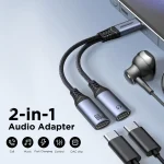 JOYROOM SY-C03 2 in 1 USB-C/Type-C to Dual USB-C/Type-C Audio Adapter Cable, SY-C03 - Image 2