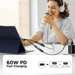 JOYROOM SY-C03 2 in 1 USB-C/Type-C to Dual USB-C/Type-C Audio Adapter Cable, SY-C03 - Image 6