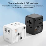 HHT905 PD 45W Dual USB+Dual Type-C Interface Multi-function Universal Travel Conversion Plug, 45W - Image 6
