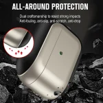 Electroplated Leather Texture Wireless Earphones Protective Case, For AirPods Pro 2, For AirPods 3, For AirPods Pro - Image 4
