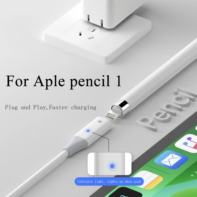 EDA0061822_B3.webp For Apple Pencil 1 USB to 8 Pin Stylus Charging Cable with Indicator Light, 0.5m, 1m - Image 4