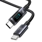 USAMS US-SJ671 Type-C To Type-C 100W Fast Charge Digital Display Data Cable, Length: 1.2m, US-SJ671 - Image 2