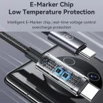 USAMS US-SJ671 Type-C To Type-C 100W Fast Charge Digital Display Data Cable, Length: 1.2m, US-SJ671 - Image 4