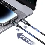 USAMS US-SJ672 Type-C To 8 Pin 30W Fast Charge Digital Display Data Cable, Length: 1.2m, US-SJ672 - Image 5