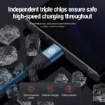 Nillkin Swift Pro 1m 3 in 1 USB to 8 Pin + Type-C + Micro USB Fast Charging Cable - Image 6