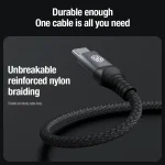 Nillkin Swift Pro 1m 3 in 1 USB to 8 Pin + Type-C + Micro USB Fast Charging Cable - Image 7