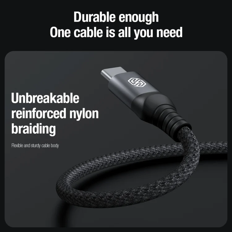 EDA0062116_B6.webp Nillkin Swift Pro 1m 3 in 1 USB to 8 Pin + Type-C + Micro USB Fast Charging Cable - Image 7