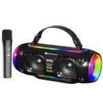 New Rixing NR8806 Portable Outdoor Wireless Bluetooth Speaker RGB Colorful Subwoofer, Single Mic, Dual Mic, Without Mic