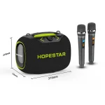 HOPESTAR Party Box 120W Karaoke Bluetooth Speaker with 2 Microphones - Image 2
