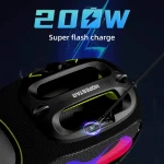 HOPESTAR Party Box 120W Karaoke Bluetooth Speaker with 2 Microphones - Image 3