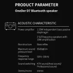 Oneder D7 Bluetooth Speaker Outdoor Karaoke Wireless Speakers With Two Mic - Image 11