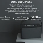 Oneder D7 Bluetooth Speaker Outdoor Karaoke Wireless Speakers With Two Mic - Image 3