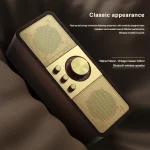 OneDer JY82 Wooden Retro Styling Wireless Speaker HIFI Classic FM Radio Support TF / U-Disk / AUX - Image 4
