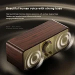 OneDer JY82 Wooden Retro Styling Wireless Speaker HIFI Classic FM Radio Support TF / U-Disk / AUX - Image 6