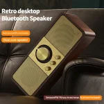 OneDer JY82 Wooden Retro Styling Wireless Speaker HIFI Classic FM Radio Support TF / U-Disk / AUX - Image 8