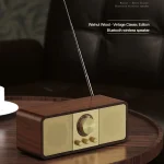 OneDer JY82 Wooden Retro Styling Wireless Speaker HIFI Classic FM Radio Support TF / U-Disk / AUX - Image 10