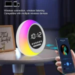 P13 Multifunctional RGB Wireless Bluetooth Speaker with Colorful Lights & Alarm & Clock, P13 - Image 8