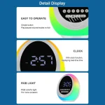 P13 Multifunctional RGB Wireless Bluetooth Speaker with Colorful Lights & Alarm & Clock, P13 - Image 9