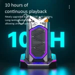 GQ-18 RGB Colorful Mech Mechanical Waterproof Wireless Bluetooth Desktop Subwoofer, with Dual Mic, Without Mic - Image 3