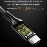 Yesido YAU42 USB-C/Type-C to 3.5mm AUX Audio Adapter Cable, Length: 1m, YAU42 - Image 4