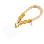 Dopamine Color Pearl Round Twist Rope Short Lanyard