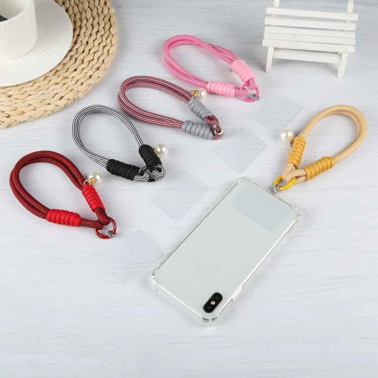 EDA0062837_B2.webp Dopamine Color Pearl Round Twist Rope Short Lanyard - Image 3