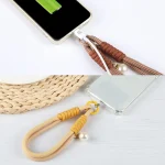 Dopamine Color Pearl Round Twist Rope Short Lanyard - Image 4