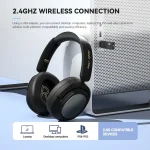 Eking ANC Noise Canceling Wireless Gaming Low Latency Headband Wireless Bluetooth Headphones, With 2.4G, Without 2.4G - Image 4