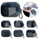 Stitching Denim Cloth Bluetooth Earphone Protective Case, For AirPods Pro 2, For AirPods 3, For AirPods Pro - Image 2