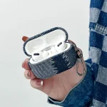 Stitching Denim Cloth Bluetooth Earphone Protective Case, For AirPods Pro 2, For AirPods 3, For AirPods Pro - Image 7