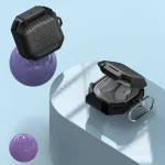 Carbon Fiber TPU Hybrid PC Case with Hook, For Galaxy Buds Live / Pro /2 /2 Pro / FE - Image 6