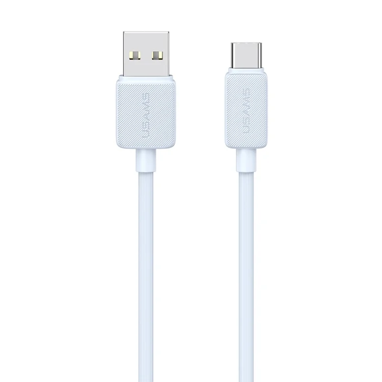 USAMS US-SJ698 USB to USB-C / Type-C 3A Striped Fast Charge Data Cable, 2m