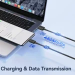 USAMS US-SJ698 USB to USB-C / Type-C 3A Striped Fast Charge Data Cable, 2m - Image 9