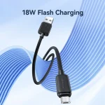 USAMS US-SJ700 USB to Micro USB 2A Striped Fast Charge Data Cable, 1m - Image 3