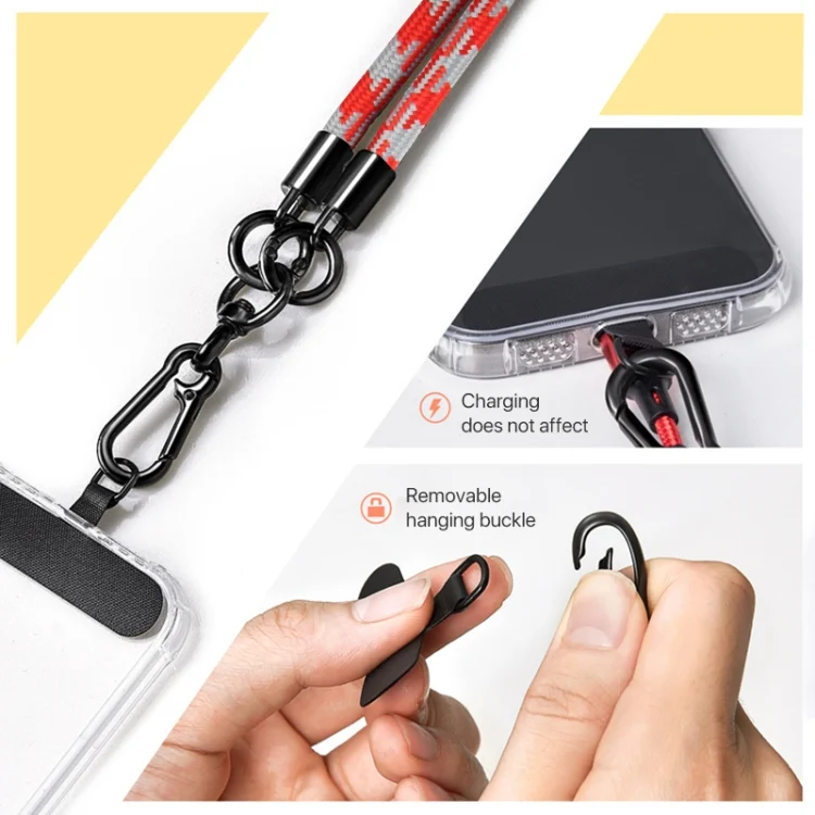 EDA0064559_B2.webp 8mm Adjustable Phone Anti-lost Neck Chain Nylon Crossbody Lanyard, Adjustable Length: about 75-135cm - Image 3