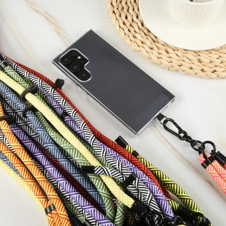EDA0064567_B5.webp 8mm Twill Texture Adjustable Phone Anti-lost Neck Chain Nylon Crossbody Lanyard, Adjustable Length: about 75-135cm - Image 6
