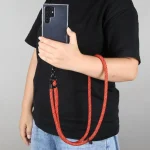 8mm Twill Texture Adjustable Phone Anti-lost Neck Chain Nylon Crossbody Lanyard, Adjustable Length: about 75-135cm - Image 8