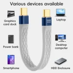 240W 40Gbps USB-C / Type-C to Type-C Flexible FPC Charging Data Cable, Length: 13.3cm, Type-C to Type-C 40Gbps - Image 7